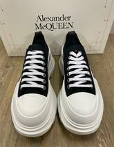 Alexander McQueen/アレキサンダーマックイーン (40.5) スニーカー (604257 W4MV2 1070) Black×White　★未使用★_画像3