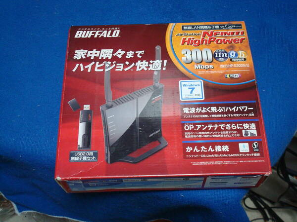 BUFFALO 300Mbps 無線ルーター WHR-HP^G300N 子機欠品 送料無料