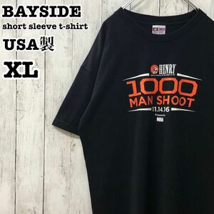 BAYSIDE USA製 アメリカ古着 シューティング 射撃 プリント 半袖Tシャツ XL