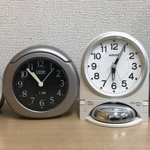 【置時計色々まとめて★】CITIZEN/シチズン/RAIDEN/SEIKO/セイコー/レトロ/目覚まし時計/インテリア/S62-419の画像2