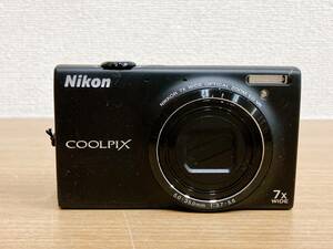 【Nikon ニコン COOLPIX S6100デジタルカメラ】ブラック/黒/現状品/コンデジ/S63-107 