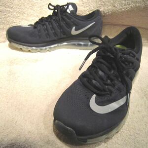 ナイキ エア マックス 2016　 (806771-001)　黒/銀リフレクター　27㎝　US9　　 　　NIKE AIR MAX 2016　ブラック/シルバー 　wj2403a