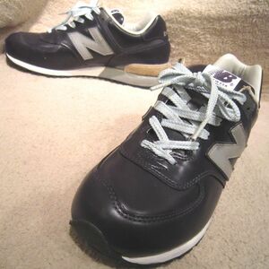 観賞用 MADE IN U.S.A.　ニューバランス NB 576（M576P）濃紫/銀　US7.5 D　約25.5㎝　　　　new balance ダークパープル　着用少　wj2403c