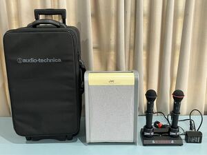 ワイヤレススピーカーセット PE-W50 &ワイヤレスマイク2本,充電器,キャリーケースCBG-1