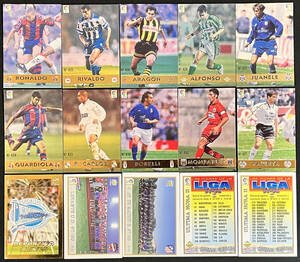 (Y73)1997 Mundicromo Las Fichas de La Liga 95 Card set #Roberto Carlos #Gaudiola #Rivaldo #Ronaldo