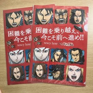 非売品　未開封　キングダム　A4クリアファイル　同一品2枚　アシックス（texcy luxe）コラボ品