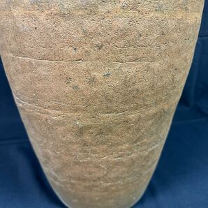 ◆焼き物 つぼ 大きめサイズ 高さ約47cm 花器 壺 水差し 花瓶 傘立て 陶器 インテリア アンティーク 工芸品 158-9の画像6