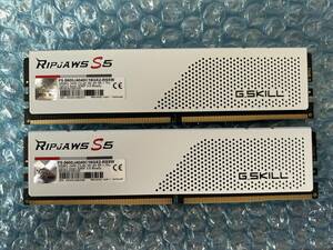 【起動確認済】G.SKILL F5-5600J4040C16GX2-RS5W Ripjaws S5 DDR5 PC5-44800 16GB×2枚 ホワイト