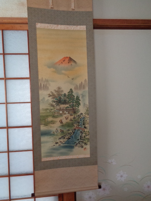 Hanging scroll/Good luck 100% picture - auspicious painting/Imai Getsuan: genuine - if it is not genuine, we will accept returns -/Comes with special wooden box/, Painting, Japanese painting, others