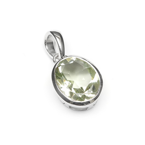  green amethyst pendant top 12×10mm No.2[1 point thing ] / 60-32 AM-PT2