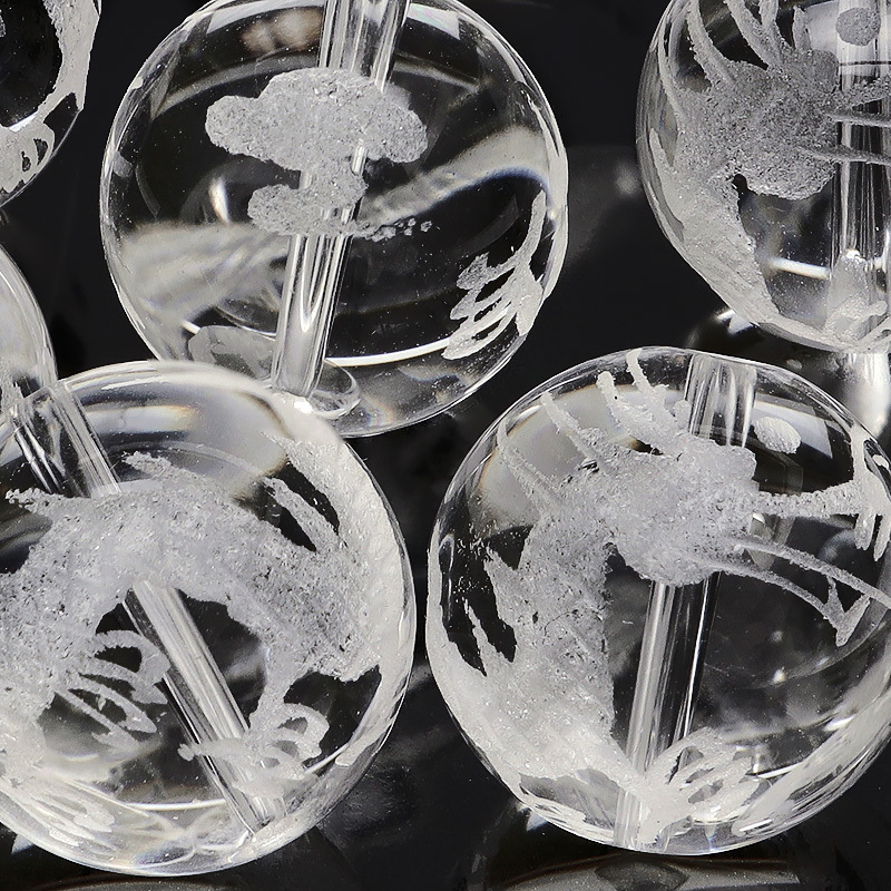 粮销天然水晶石英蓝龙雕塑圆球16毫米[出售1件]/T021 CQ16SR, 珠饰, 珠子, 天然石材, 半宝石