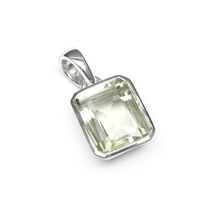  green amethyst pendant top 12×10mm No.8[1 point thing ] / 60-32 AM-PT8