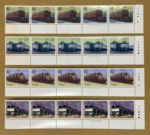 特殊切手　「電気機関車シリーズ」　４種類　62円切手（額面1,240円）　平成２年_画像1