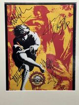 GUNS N’ ROSES USE YOUR ILLUSION 1992 AXL.SLASH.DUFF.MATT.GLIBY AUTOGRAPH ガンズアンドローゼス1992ジャパンコンサートサイン額付き_画像2