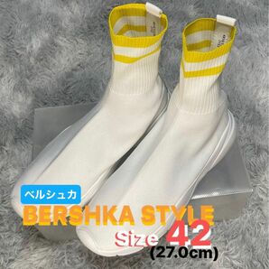 BERSHKA/ベルシュカ 希少限定のPastel Yellow スニーカーソックス 27.0 cm