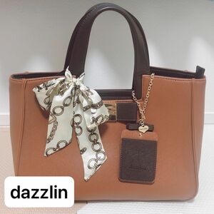 dazzlin トートバッグ ハンドバッグ レザー ブラウン ショルダーバッグ