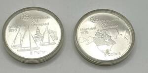 【7099】モントリオールオリンピック 銀貨 5ドル 2枚セット エリザベス2世 カナダ オリンピック 1973年 olympiade xxl olympiad