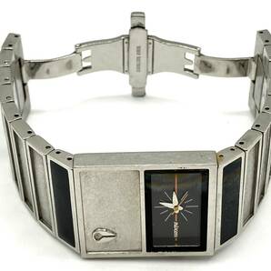 【1923】NIXON ニクソン5J MAX AND RELAX THE CHALET 黒文字盤 スクエア メンズ 腕時計 中古 ジャンク の画像8