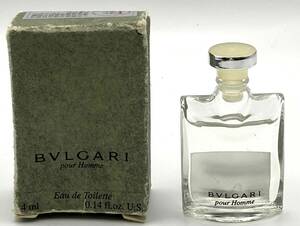 【KT6859】ほぼ満量 BVLGARI ブルガリ POUR HOMME プールオム オードトワレ EDT ミニ香水 4ml 外箱付き