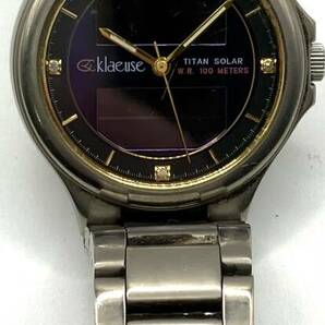 【7016】1円～START! Klaeuse titan solar クロイゼ チタン ソーラー SK-176-C ３針 レディース 腕時計 不動 中古 ジャンク の画像1