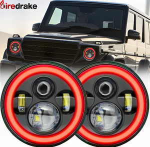  circle .LED head light, universal headlamp, car lamp,wrangler jeep,7in,h4,14000lm,180w,6000k