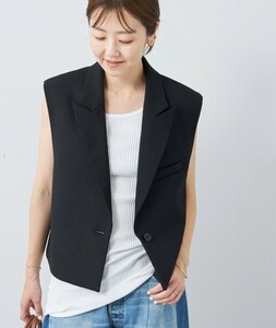 新品未使用タグ付き プラージュ Plage BOXY JACKET ボクシージャケットベスト ブラック ¥24,200税込