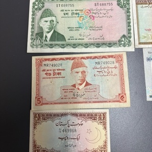 古銭 紙幣 古札 海外 中東 アフリカ 外国紙幣まとめて28枚 トルコ クウェート イラン サウジアラビア 南アフリカ マルタなどの画像2