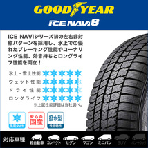 【2023年製】 グッドイヤー ICE NAVI アイスナビ 8 日本製 245/40R18 93Q スタッドレスタイヤのみ・送料無料(4本セット)_画像2