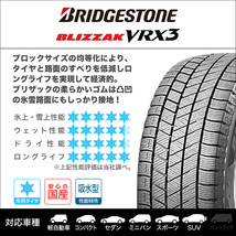 ブリヂストン BLIZZAK ブリザック VRX3 205/45R17 84Q スタッドレスタイヤのみ・送料無料(4本セット)_画像2