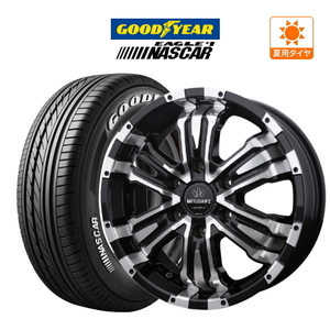 200系 ハイエース ホイール 4本セット BADX ロクサーニ バトルシップII グッドイヤー NASCAR (ナスカー) 215/60R17 キャラバン