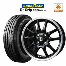 サマータイヤ ホイール 4本セット エスホールド S-5V グッドイヤー エフィシエント グリップ エコ EG01 165/65R14_画像1