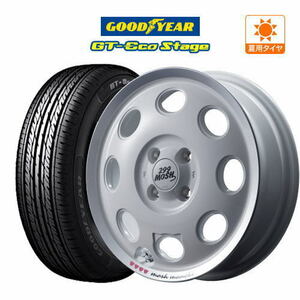 サマータイヤ ホイール 4本セット MID 299モッシュ マネキ グッドイヤー GT-エコ ステージ 165/65R15 タフト 等