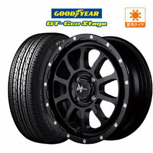 サマータイヤ ホイール 4本セット MID ナイトロパワー M10 パーシング KC グッドイヤー GT-エコ ステージ 165/65R15 タフト 等