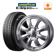 サマータイヤ ホイール 4本セット ウェッズ グラフト 8S グッドイヤー エフィシエント グリップ エコ EG01 155/65R14_画像1