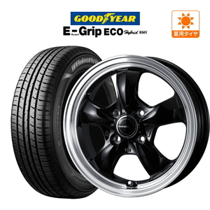 サマータイヤ ホイール 4本セット ウェッズ グラフト 5S グッドイヤー エフィシエント グリップ エコ EG01 155/65R14