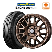 サマータイヤ ホイール 4本セット ウェッズ マッドヴァンス 08 グッドイヤー エフィシエント グリップ エコ EG01 155/65R14_画像1