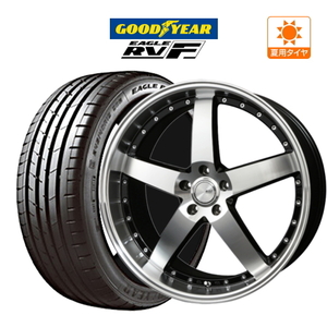 サマータイヤ ホイール 4本セット BADX ロクサーニ グラスターファイブ 9.0J グッドイヤー イーグル RV-F 245/35R20