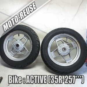 □【ACTIVE アクティブ 35R】純正ホイール　前後SET（ペリカンジョグ　27V）□K46538