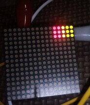16X16マトリックス　LED　2色(赤、緑) 40mmX40mm　複数個出品_画像1