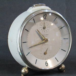 目覚まし時計 ユンハンス 三段階ベル機能 トライボックス サイレント からくり置き時計 ゼンマイ手巻き時計 注油済 即日使用可 // 精工舎の画像1