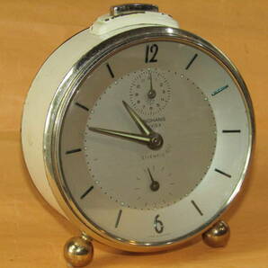 目覚まし時計 ユンハンス 三段階ベル機能 トライボックス サイレント からくり置き時計 ゼンマイ手巻き時計 注油済 即日使用可 // 精工舎の画像2