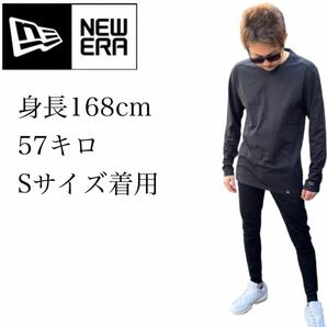 ニューエラ 長袖 Tシャツ ヘリテージ NEA102 ワンポイントロゴ クルーネック ブラック XLサイズ NEWERA HERITAGE BLEND LONG SLEEVE 新品の画像2