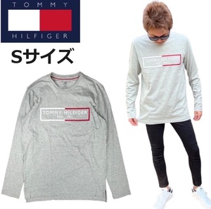 トミーヒルフィガー 長袖 Tシャツ 09T4241 クルーネック コットン素材 グレー Sサイズ ユニセックス TOMMY HILFIGER L/S CREW NECK 新品