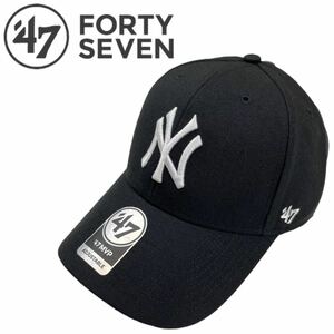 47 フォーティセブン ブランド キャップ 帽子 MVP17WBV MVPキャップ ヤンキース ブラック×ホワイト 47BRAND YANKEES MVP 新品