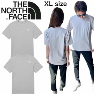 ザ ノースフェイス Tシャツ NT7U ライトグレー XLサイズ コットン素材 クルーネック シンプルロゴ THE NORTH FACE COTTON S/S TEE 新品