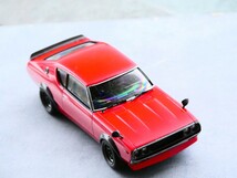 送料込み　フジミ ニッサンスカイライン2000GT-R ケンメリ　2ドア1/24 組み立て済みプラモデル　ジャンク品　FUJIMI NISSAN SKYLINE レッド_画像10