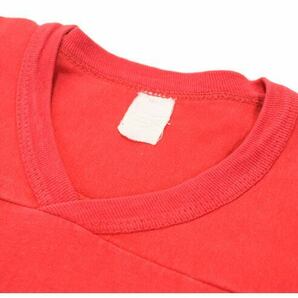 【送料無料】70s ナンバリング ヴィンテージTシャツ 赤 フットボールTシャツ バックプリント M相当 古着 @BZ0195の画像3