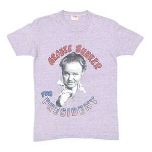 【送料無料】1972 ARCHIE BUNKER アーチバンカー FOR PRESIDENT ヴィンテージTシャツ サイズM 古着 @BA0016