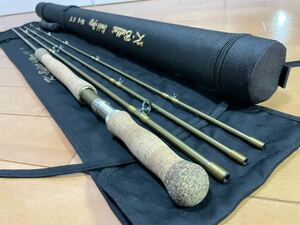 ★即決! 稀少 Kブリット ゴールドスペイ 11' #3-4 4ピース 美品！梱包費無料 K Bullet Gold Spey ケース・袋付き 杉坂研治 ★