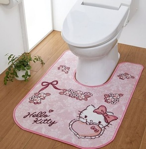  Hello Kitty toilet mat ear length long rhinoceros Delon g mat toilet ta Lee lovely ... Chan toilet mat 